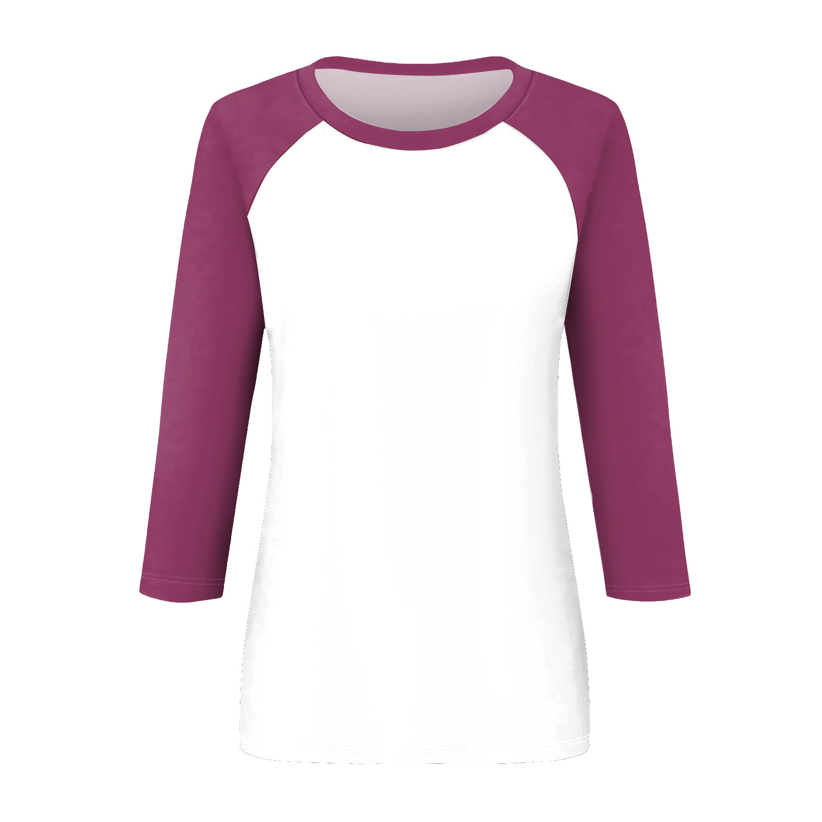 thumbnail image 4 of Camiseta informal de manga 3/4 y cuello redondo para mujer, versátil, de poliéster, tallas S-XXL, 4 of 5